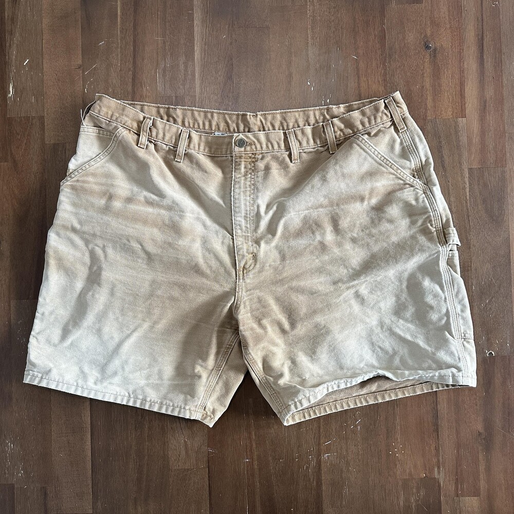 Carhartt Shorts Mens 46 Brown B25 Carpenter Work Canvas Utility Relaxed Fit